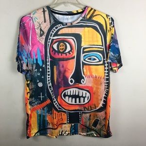 Jean Michel Basquiat graffiti face unisex shirt